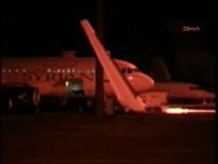 Suriye uçağı Esenboğa'dan ayrıldı