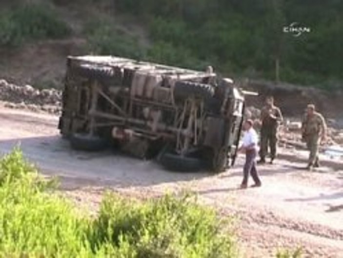 Adıyaman'da askeri araç devrildi