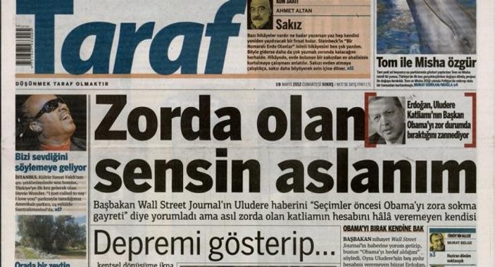Taraf'ın en çok konuşulan manşetleri