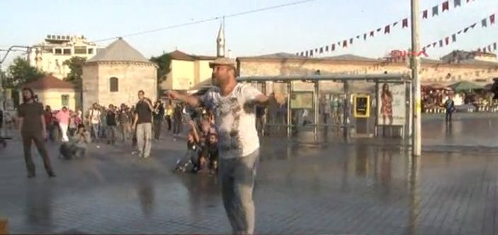 TOMA'ya kafa tutan eylemcinin sonu - izle