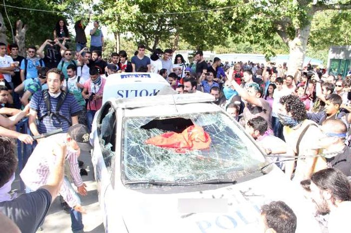 Taksim'de eylem sonrası tepki çeken fotoğraflar