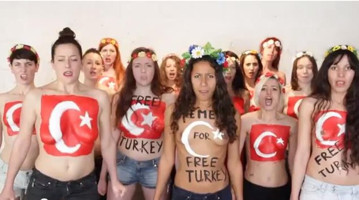 FEMEN'den Gezi Parkı eylemine destek - izle