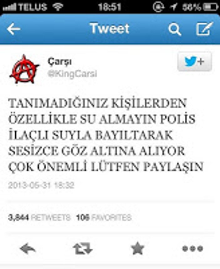 Taksim olaylarında sosyal medyadaki yalan haberler