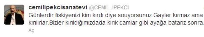 Melih Gökçek Twitter'da Cemil İpekçi'yi kızdırdı