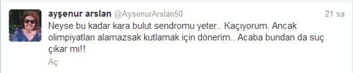 Ayşenur Arslan'dan tepki çeken olimpiyat tweeti