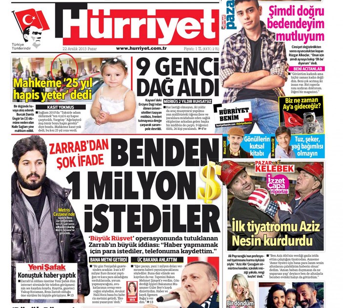 Hürriyet'in manşetine Zarrab'dan yalanlama