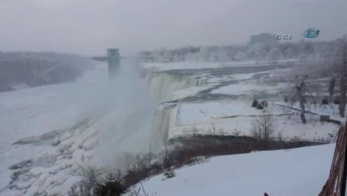 Niagara Şelalesi de dondu