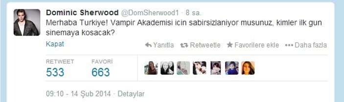 Dominic Sherwood Türkiye'deki hayranlarına seslendi - izle