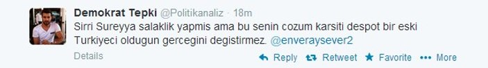 Enver Aysever'den tepki çeken Sırrı Süreyya Önder tweeti
