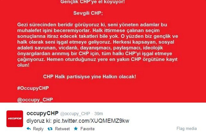 Geziciler bu sefer CHP'yi işgal için örgütlendi