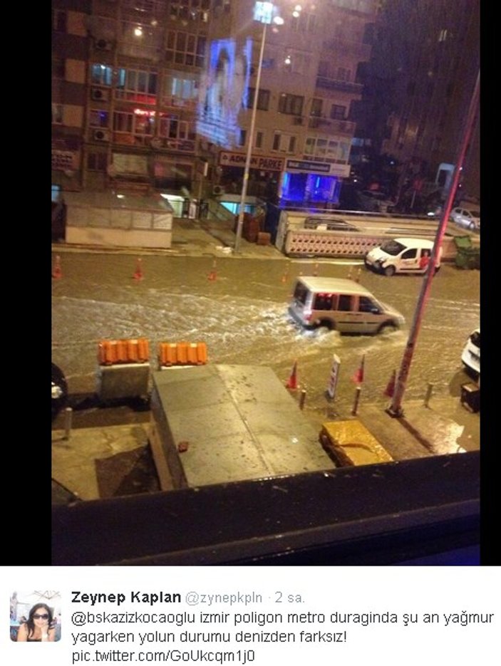 İzmir'de sele neden olan sağanak vatandaşı isyan ettirdi