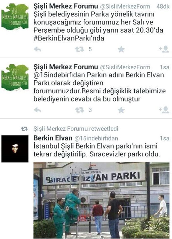 Şişli Belediyesi Berkin Elvan'ın adını parktan kaldırdı