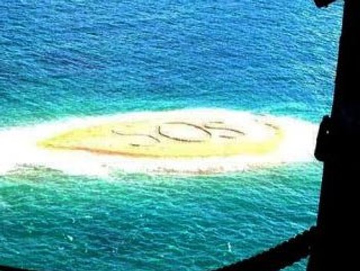 Mahsur kaldıkları adadan SOS işaretiyle kurtuldular-İzle