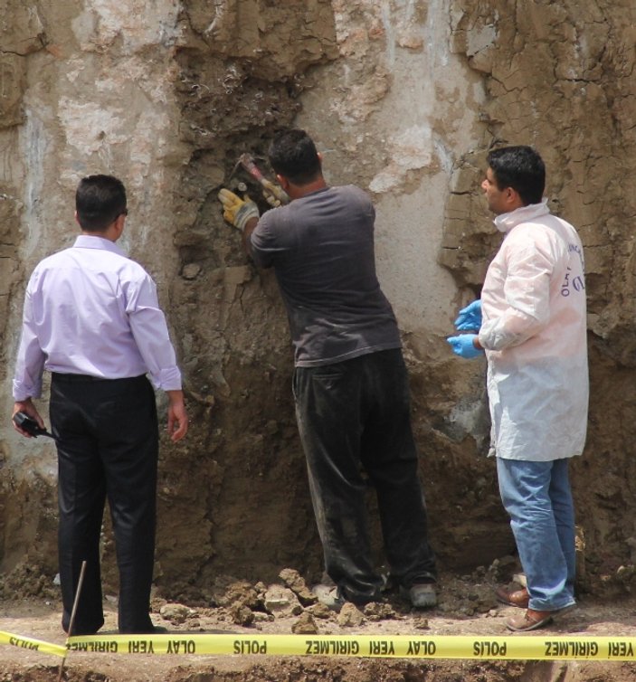 Alt geçit inşaatı sırasında insan kemikleri bulundu