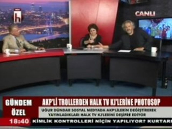 Halk TV'de canlı yayın ekranında içki şişesi İZLE