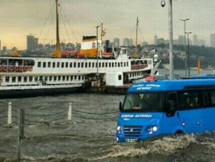 İstanbul Valisi Mutlu'dan sağanak sonrası Üsküdar geyiği