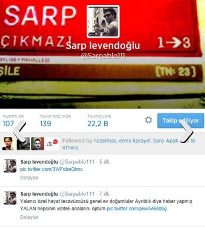 Sarp Levendoğlu'ndan küfürlü tweetler