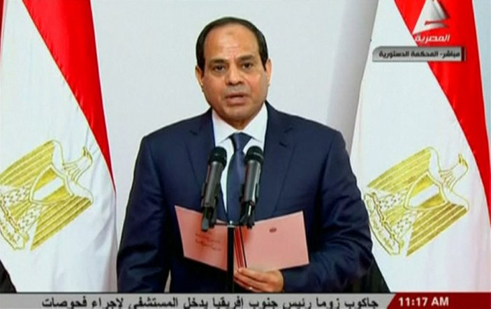 Sisi'nin yemin törenine oğulları damga vurdu