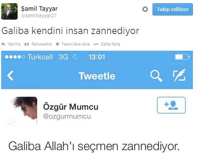 Özgür Mumcu'nun tepki çeken Erdoğan tweet'i