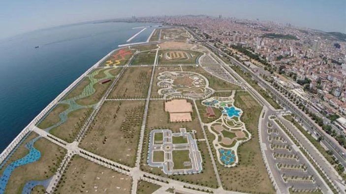 Maltepe'ye inşa edilen dev park havadan görüntülendi İZLE