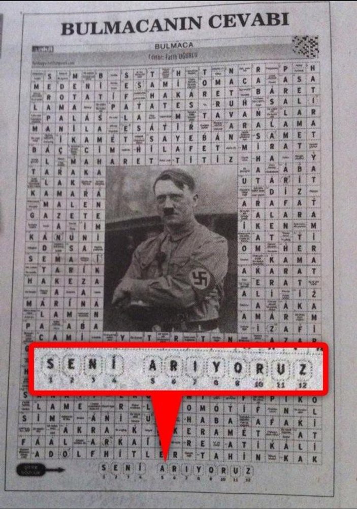 Akit'ten Hitler göndermeli bulmaca