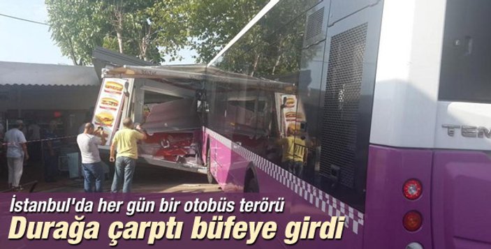 Denizli'de bir belediye otobüsü markete girdi İZLE