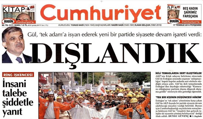 Cumhuriyet'in Erdoğan ve Gül haberi