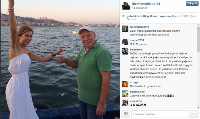 İbrahim Çelikkol Sinem Kobal'ın fotoğrafını paylaştı