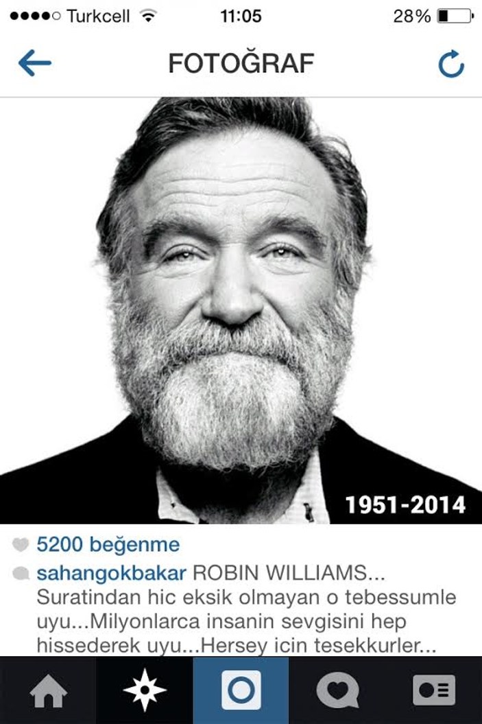 Şahan Gökbakar'dan Robin Williams tespiti