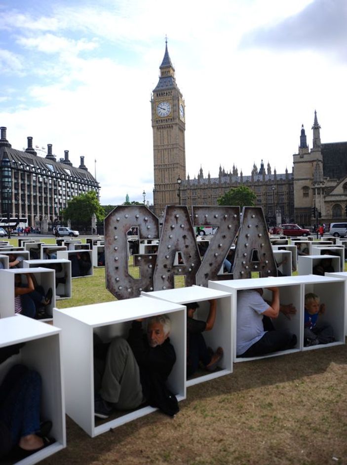 Londra'dan anlamlı Gazze protestosu