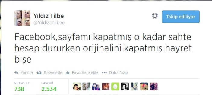 Yıldız Tilbe'nin Facebook hesabı kapatıldı