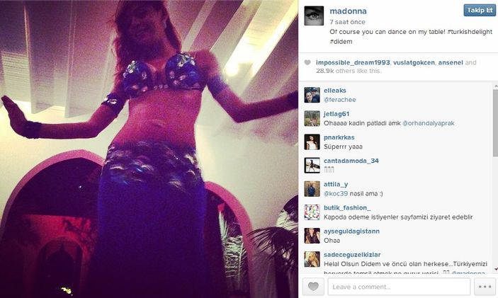 Madonna'ya dansözlü doğum günü