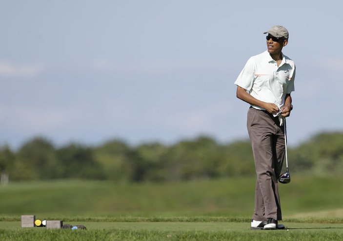 Obama taziye konuşması sonrası golf oynamaya gitti