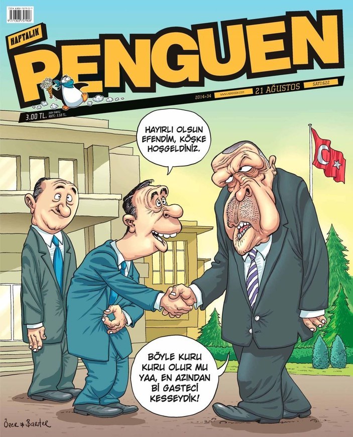 Penguen'in kapağında Erdoğan Köşk'e çıkıyor