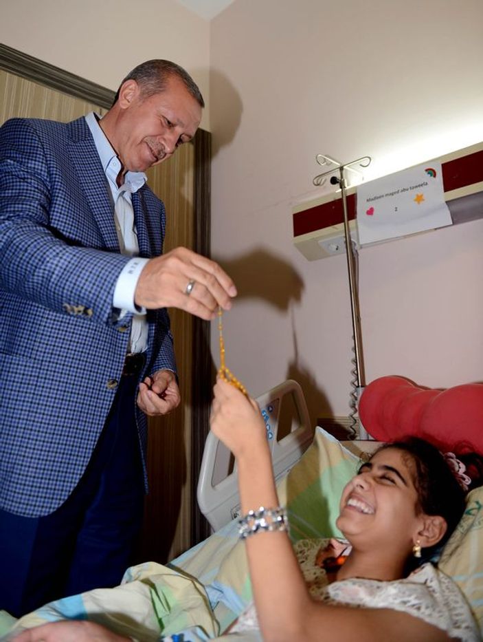 Erdoğan Gazzeli yaralıları ziyaret etti