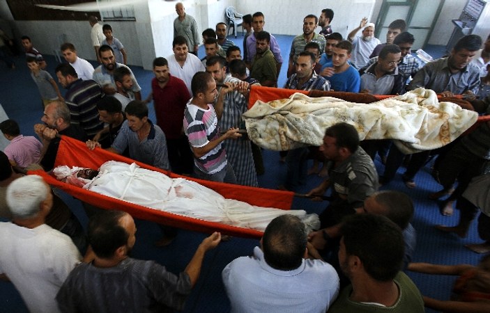 Gazze'de şehit olan Filistinlilerin sayısı 2 bini geçti