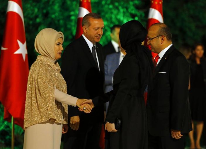 Cumhurbaşkanı Erdoğan'ın Köşk'teki ilk resepsiyonu