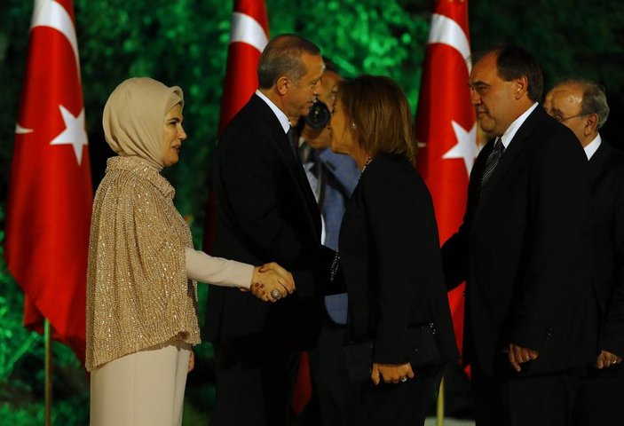 Cumhurbaşkanı Erdoğan'ın Köşk'teki ilk resepsiyonu
