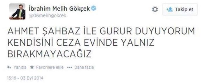 Melih Gökçek Twitter'da ateş püskürdü