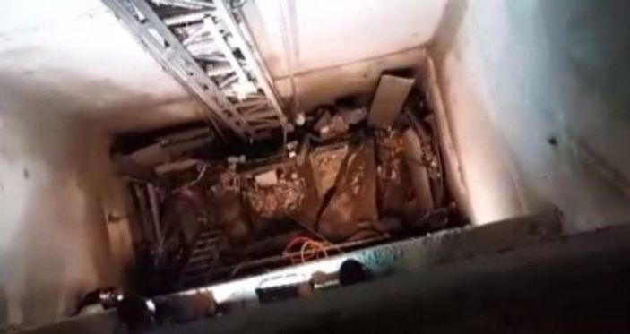 İşte facianın yaşandığı asansör İZLE