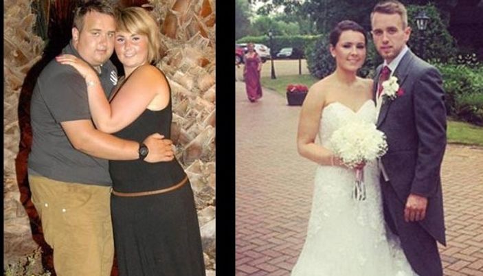 Düğün fotoğrafı için 40 kilo verdi