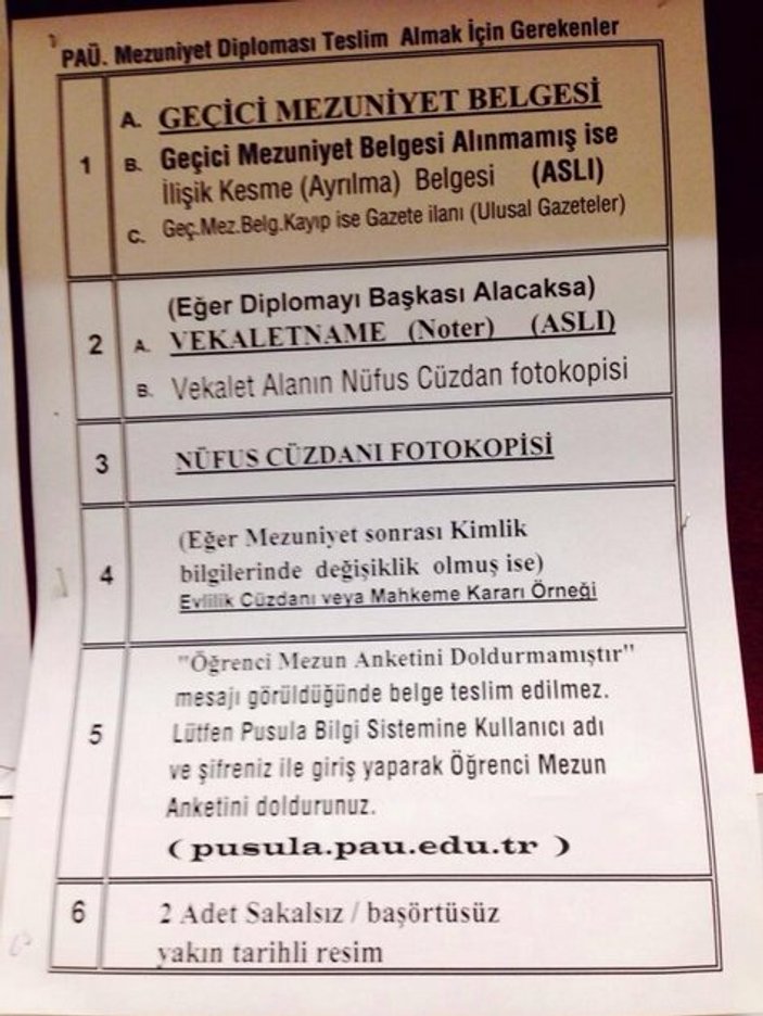 Pamukkale Üniversitesi'nde başörtülülere ayrımcılık