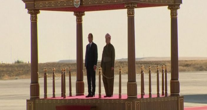 Fransa Cumhurbaşkanı Hollande Erbil'de