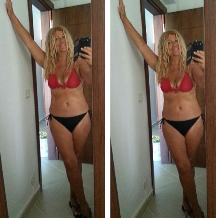 Füsun Önal bikinili fotoğrafını paylaştı