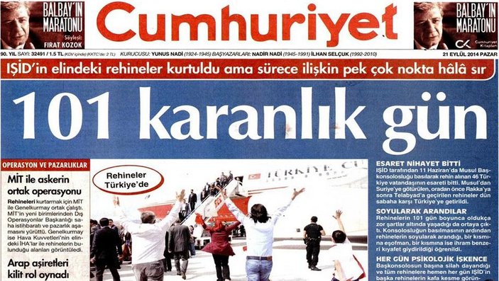 Cumhuriyet 46 Türk'ün kurtarılmasına sevinemedi