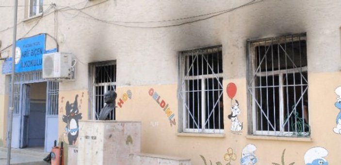 Diyarbakır'da okula molotoflu saldırı