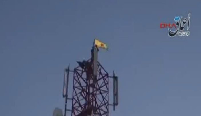 IŞİD Kobani'de Kürt bayrağını indirdi İZLE