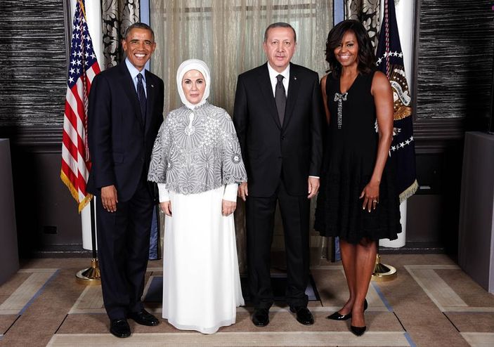 Erdoğan ve Obama resepsiyonda bir araya geldi