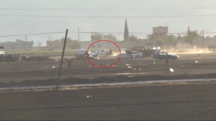 IŞİD sınırdaki araçları çaldı İZLE
