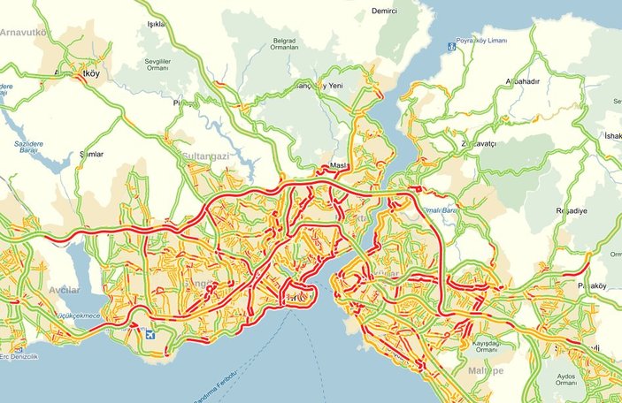 İstanbul trafiğinde bayram yoğunluğu başladı